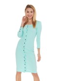 Rochie de dama prinsa in fata aqua FG510 - Magazin online - Boutique