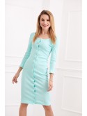 Women\'s dress fastened at the front aqua FG510 - Online store - Boutique