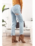 Spodnie jeansowe z wysokim stanem Boyfriend 02700  - Sklep internetowy - Butik