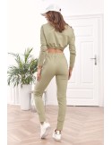 Sportowy zestaw dresowy basic khaki FI605 - Sklep internetowy - Butik