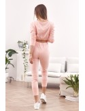 Sportowy zestaw dresowy basic pudrowy FI605 - Sklep internetowy - Butik