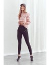 Damski zestaw dresowy legginsy i bluza pudrowy FI691  - Sklep internetowy - Butik