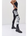 Wygodne legginsy z napisem czarne 9724  - Sklep internetowy - Butik