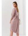 Asymetryczna sukienka oversize cappuccino FK613 - Sklep internetowy - Butik