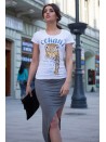 T-shirt z nadrukiem czarny - Sklep internetowy - Butik