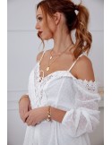 Stylowy kombinezon letni kremowy 3581 - Sklep internetowy - Butik