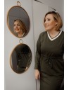 Sukienka Plus Size wiązana w pasie khaki FK569 - Sklep internetowy - Butik