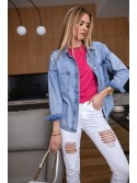 Damskie spodnie jeansowe z dziurami SF28 - Sklep internetowy - Butik