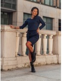 Rochie Bleumarin Legata In Talie 9729 - Magazin online - Boutique