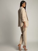 Elegant set of beige jacket and trousers 7684