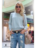 Bluza damska jasnoszara 2242 - Sklep internetowy - Butik