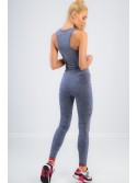 Granatowe sportowe legginsy 1105 - Sklep internetowy - Butik