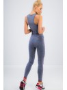 Granatowe sportowe legginsy 1105 - Sklep internetowy - Butik