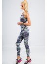 Fioletowe legginsy we wzory H001 - Sklep internetowy - Butik