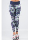 Fioletowe legginsy we wzory H001 - Sklep internetowy - Butik