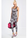 Czarne legginsy we wzory H001 - Sklep internetowy - Butik