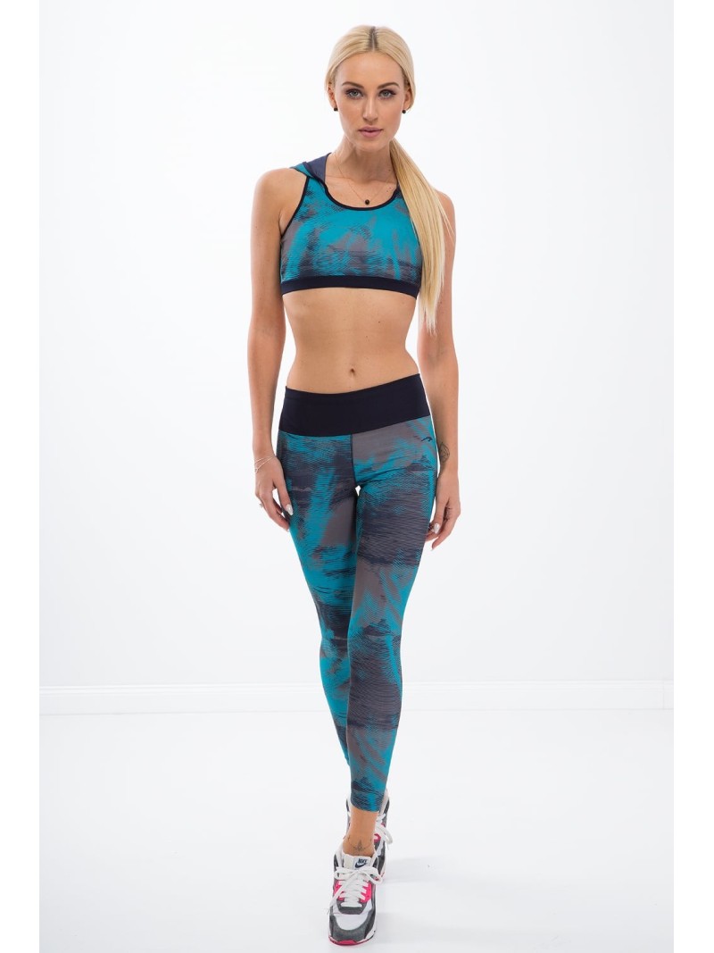 Morskie sportowe legginsy we wzory H0001 - Sklep internetowy - Butik