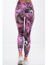 Amarantowe sportowe legginsy we wzory H1001 - Sklep internetowy - Butik