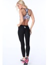 Legginsy z transparentnym lampasem czarne MR13861 - Sklep internetowy - Butik