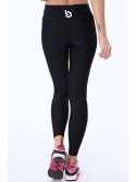 Legginsy z transparentnym lampasem czarne MR13861 - Sklep internetowy - Butik