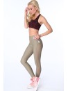 Legginsy z transparentnym lampasem khaki MR13861 - Sklep internetowy - Butik