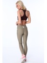 Legginsy z transparentnym lampasem khaki MR13861 - Sklep internetowy - Butik