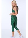 Legginsy sportowe czarno-zielone H006 - Sklep internetowy - Butik