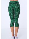 Legginsy sportowe czarno-zielone H006 - Sklep internetowy - Butik