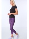 Legginsy sportowe we wzory fioletowe MR15285 - Sklep internetowy - Butik