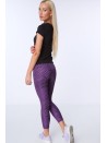 Legginsy sportowe we wzory fioletowe MR15285 - Sklep internetowy - Butik