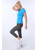 Legginsy sportowe we wzory ciemnoszare MR15285 - Sklep internetowy - Butik