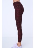 Legginsy w cętki bordowe MR155030 - Sklep internetowy - Butik