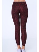 Legginsy w cętki bordowe MR155030 - Sklep internetowy - Butik