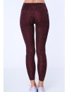 Legginsy w cętki bordowe MR155030 - Sklep internetowy - Butik