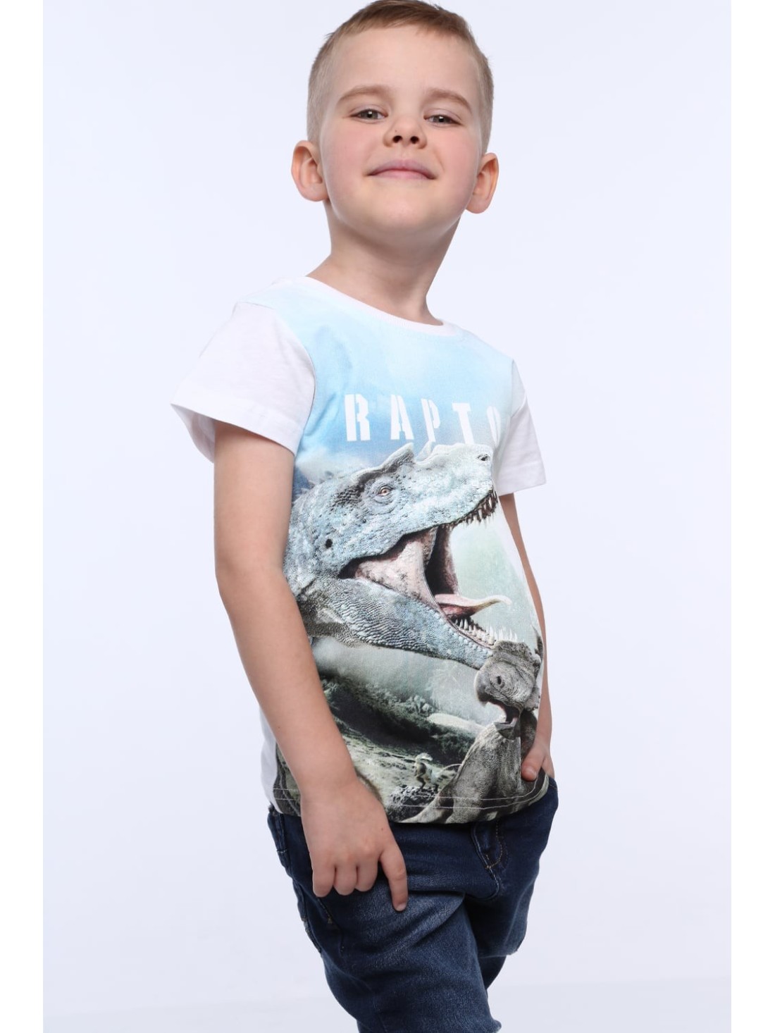 T-shirt chłopięcy dinozaur NDZ4510 - Sklep internetowy - Butik