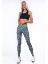 Zielone legginsy sportowe we wzory MR11514 - Sklep internetowy - Butik