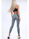 Zielone legginsy sportowe we wzory MR11514 - Sklep internetowy - Butik