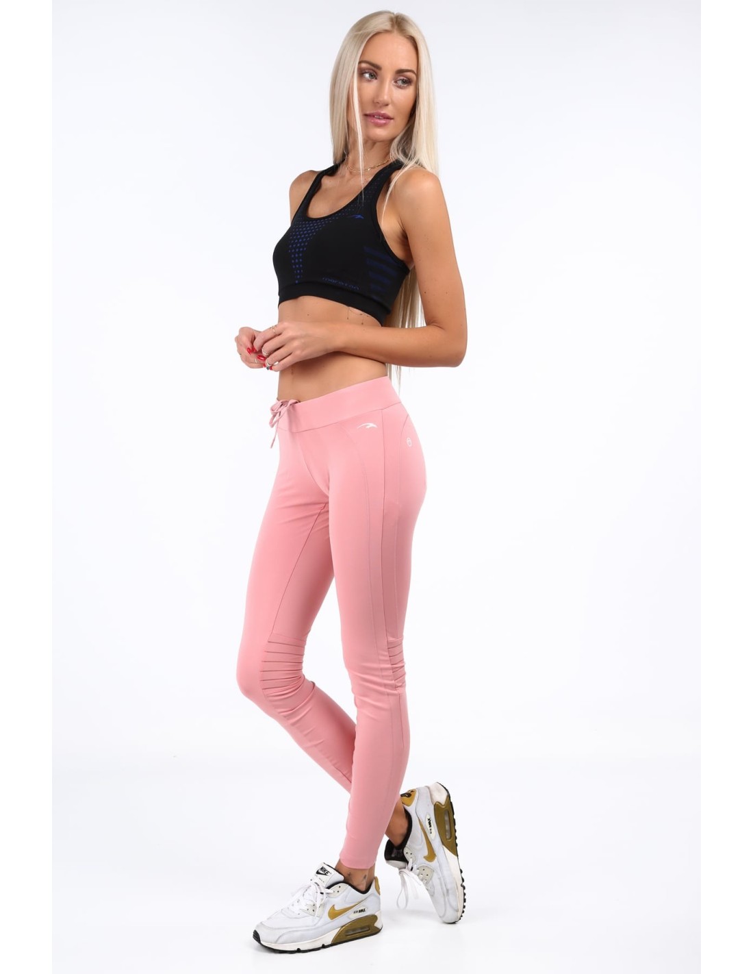 Pudrowe legginsy sportowe dopasowane MR11025 - Sklep internetowy - Butik