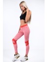 Legginsy sportowe dopasowane w kolorze koralowym MR13015 - Sklep internetowy - Butik