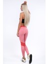 Legginsy sportowe dopasowane w kolorze koralowym MR13015 - Sklep internetowy - Butik