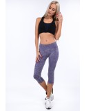 Fioletowe legginsy sportowe 3/4 dopasowane MR81183 - Sklep internetowy - Butik