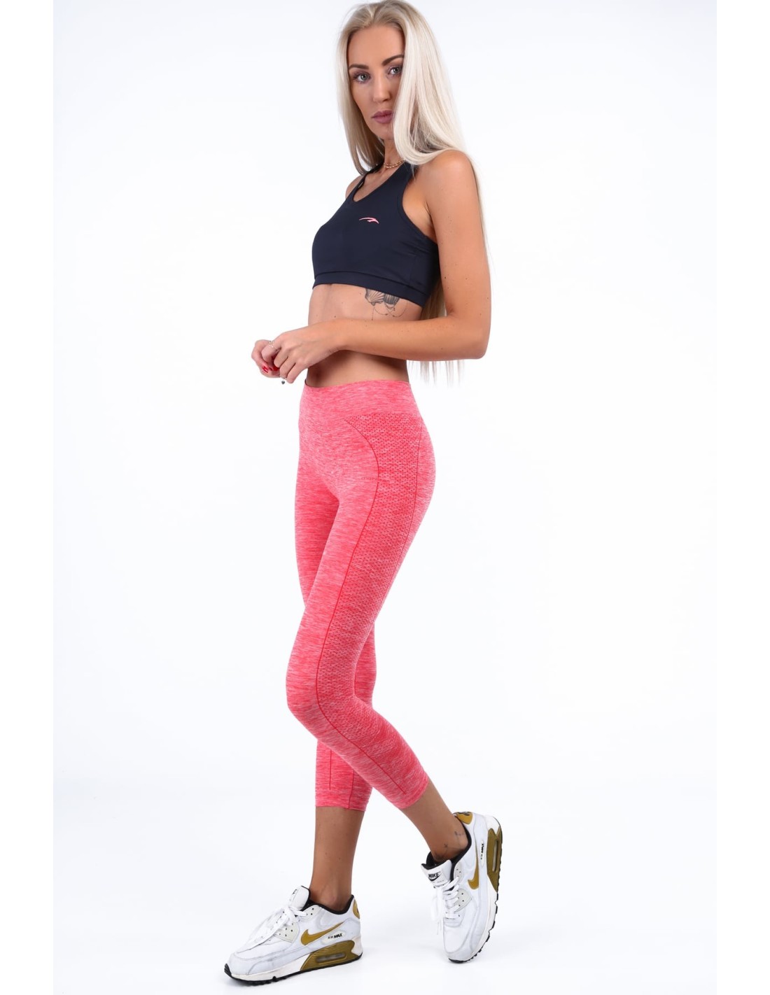 Koralowe legginsy sportowe MR1033 - Sklep internetowy - Butik