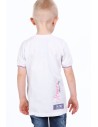 Biały t-shirt chłopięcy z napisami NDZ7357 - Sklep internetowy - Butik