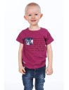 T-shirt chłopięcy z napisami fioletowy NDZ4446 - Sklep internetowy - Butik